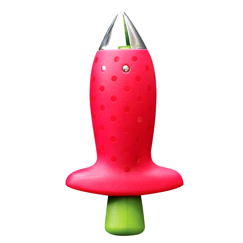 2Pc/ Set Kitchen Fruit Gadget Tools Strawberry Slicer Cutter Strawberry Corer Strawberry Huller Leaf Stem Remover