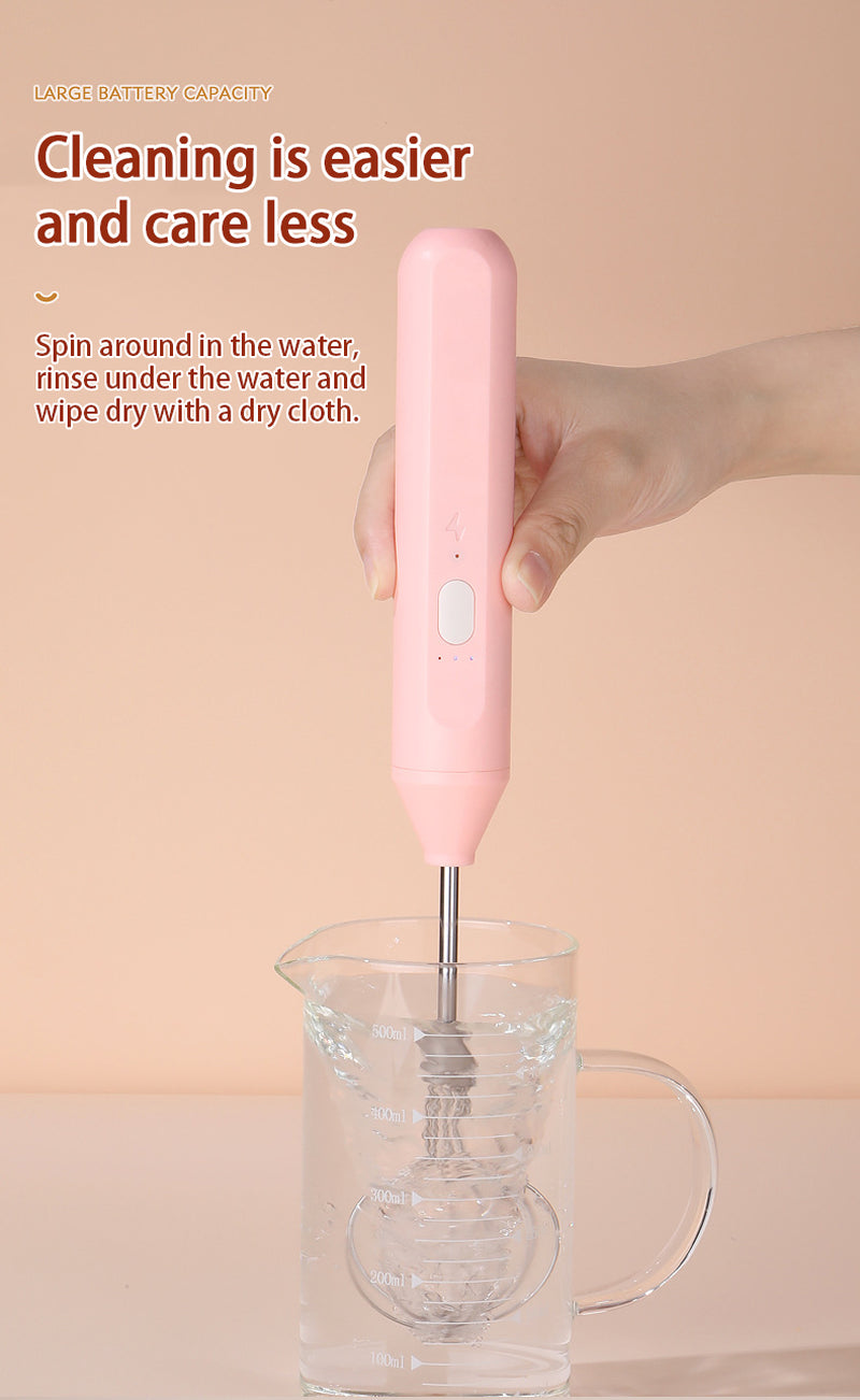Hand-Held Electric Whisk Household Baking Cake Egg White Whisk Small Straight Handle Whisk Wireless Whisk