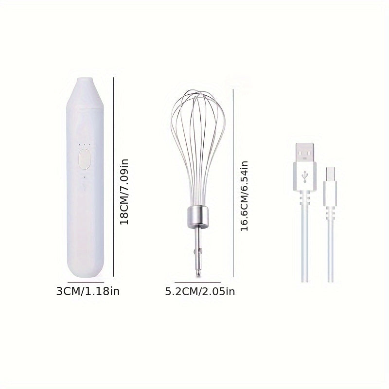 Hand-Held Electric Whisk Household Baking Cake Egg White Whisk Small Straight Handle Whisk Wireless Whisk